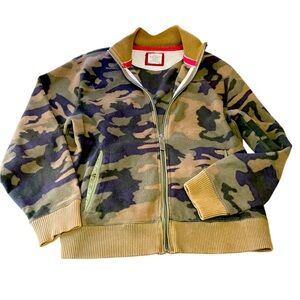 Old Navy Green and Brown camo zip up sweater